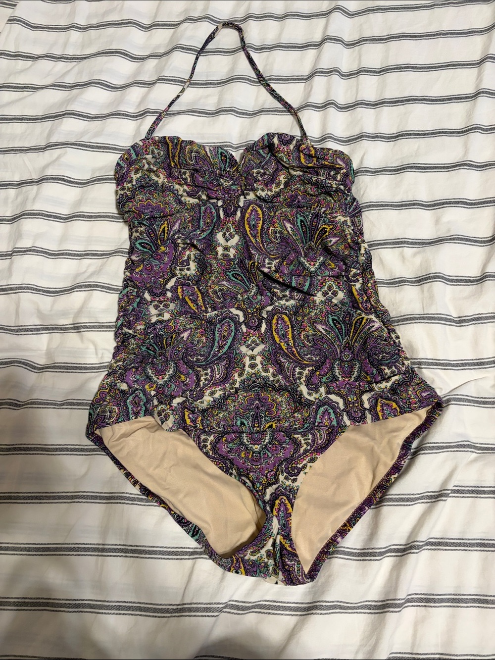 Purple Paisley One-Piece Swimsuit